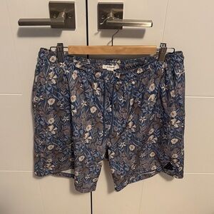 Ripzone Floral Blue Swim Trunks Mens Large